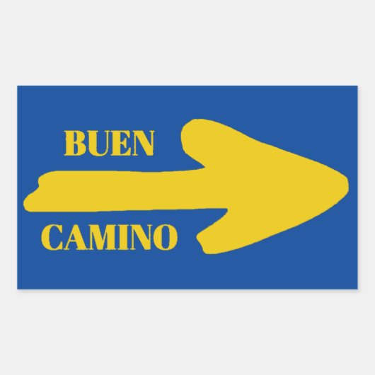 Buen camino Arrow Rechthoekige Sticker (Voorkant)