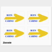 Buen camino Arrow Rechthoekige Sticker (Vel)