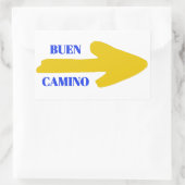 Buen camino Arrow Rechthoekige Sticker (Tas)