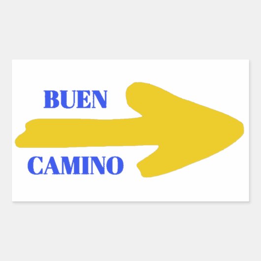 Buen camino Arrow Rechthoekige Sticker (Voorkant)