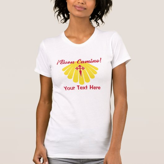 Buen Camino, de Camino de Santiago T-shirt (Voorkant)