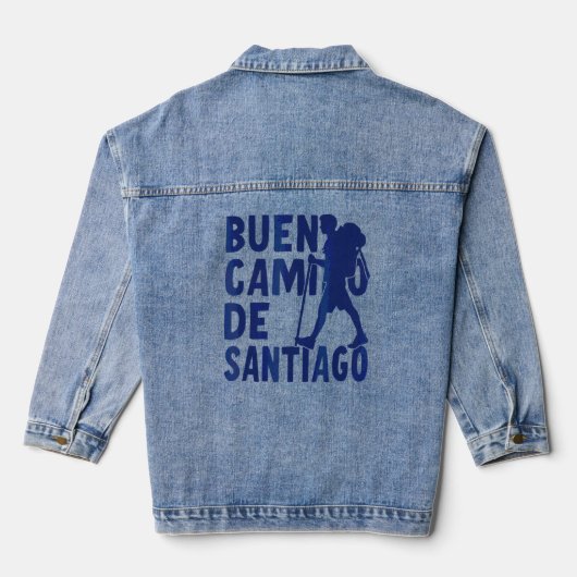 Buen Camino De Santiago de Compostela 2 Denim Jacket (Achterkant)