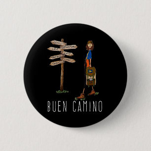 Buen Camino De Santiago Pelgrim Wandelroute Van St Ronde Button 5,7 Cm