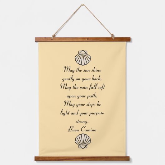 Buen Camino Pelgrim Blessing Tapestry Hangend Wandkleed (Voorkant)