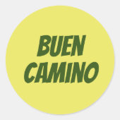 Buen Camino Ronde Sticker (Voorkant)