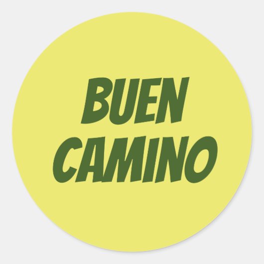 Buen Camino Ronde Sticker (Voorkant)