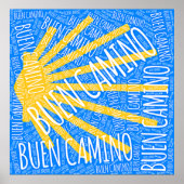 Buen Camino Scallop shell Poster (Voorkant)