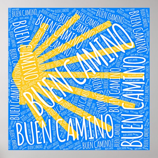 Buen Camino Scallop shell Poster (Voorkant)