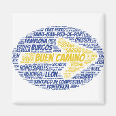 Buen Camino Word Art Magneet (Voorkant)