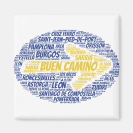 Buen Camino Word Art Magneet