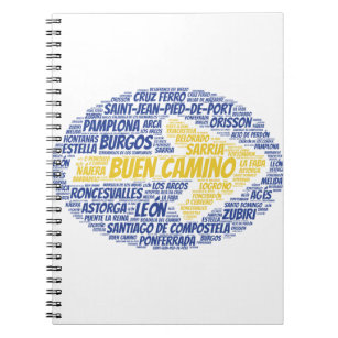 Buen Camino Word Art Notitieboek