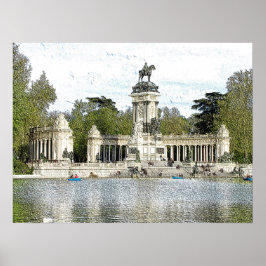Buen Retiro Park, stad Madrid, Spanje Poster