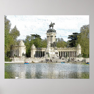 Buen Retiro Park, stad Madrid, Spanje Poster