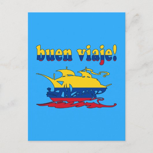 Buen Viaje - Goede reis in Colombia - Vacties Briefkaart (Voorkant)