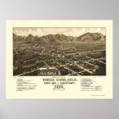 Buena Vista, CO Panoramic Map - 1882 Poster (Voorkant)