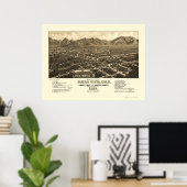Buena Vista, CO Panoramic Map - 1882 Poster (Thuiskantoor)