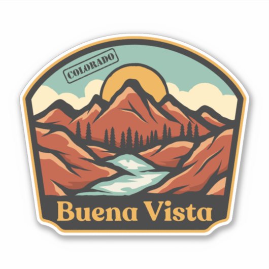 Buena Vista, Colorado Sticker (Voorkant)