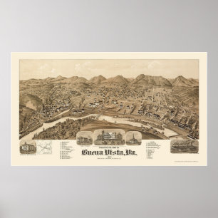 Buena Vista, VA Panoramic Map - 1891 Poster