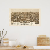 Buena Vista, VA Panoramic Map - 1891 Poster (Keuken)