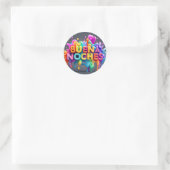 Buenas noches voor Kerstmis Ronde Sticker (Tas)