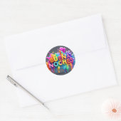 Buenas noches voor Kerstmis Ronde Sticker (Envelop)