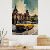Buenos Aires aquarel kunst Poster (Keuken)
