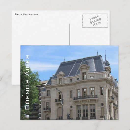 buenos aires architectuur klassiek briefkaart (Voorkant / Achterkant)