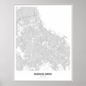 Buenos Aires, Argentijnse Poster van de Minimalist (Voorkant)