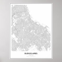 Buenos Aires, Argentijnse Poster van de Minimalist