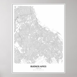 Buenos Aires, Argentijnse Poster van de Minimalist