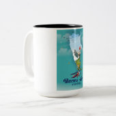 Buenos Aires, Argentijnse reisposter Tweekleurige Koffiemok (Voorkant links)