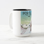 Buenos Aires, Argentijnse reisposter Tweekleurige Koffiemok (Voorkant links)