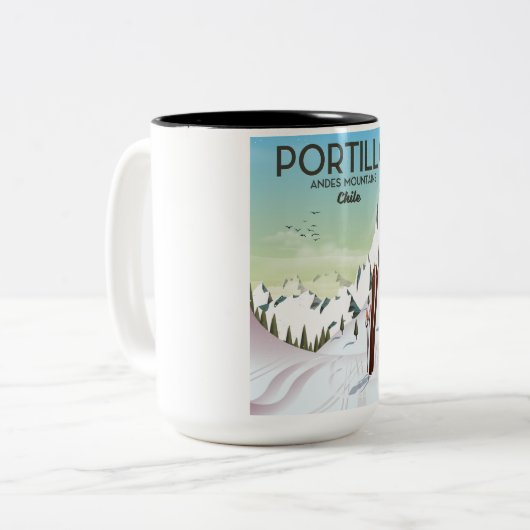 Buenos Aires, Argentijnse reisposter Tweekleurige Koffiemok (Voorkant links)