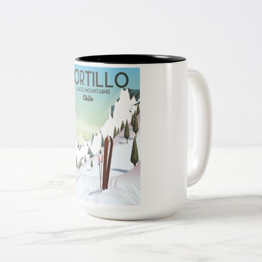 Buenos Aires, Argentijnse reisposter Tweekleurige Koffiemok (Voorkant rechts)