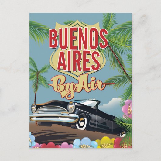 Buenos Aires, Argentijnse vakantie-poster Briefkaart (Voorkant)