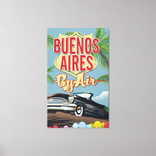 Buenos Aires, Argentijnse vakantie-poster Canvas Afdruk