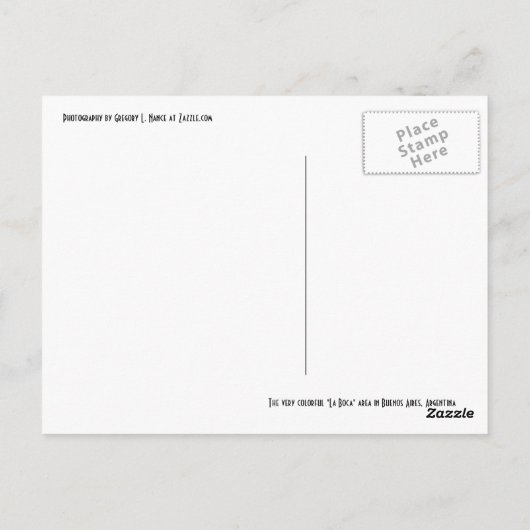 Buenos Aires Argentina Briefkaart (Achterkant)