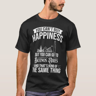 Buenos Aires Argentina City Skyline Map Travel T-shirt