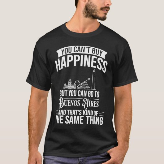 Buenos Aires Argentina City Skyline Map Travel T-shirt (Voorkant)