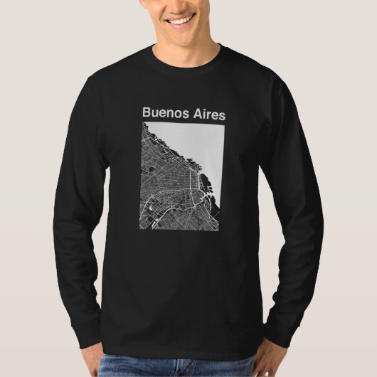 Buenos Aires Argentina Classic City Map Graphic T-shirt (Voorkant)
