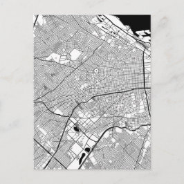 Buenos Aires Argentina Map Briefkaart