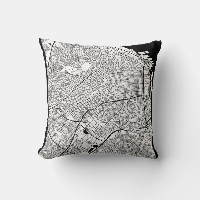 Buenos Aires Argentina Map Kussen (Voorkant)