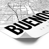 Buenos Aires Argentina - Minimalistische kaart Poster (Hoek)