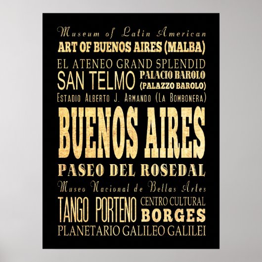 Buenos Aires Argentina Poster (Voorkant)