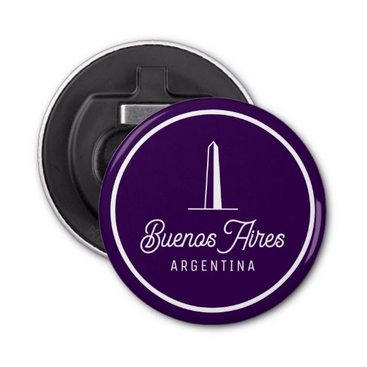 Buenos Aires Argentina Retro Elegant Simple Button Flesopener (Voorkant)