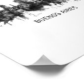 Buenos Aires Argentina Skyline BW Poster (Hoek)