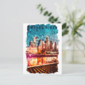 Buenos Aires Argentina Skyline by Night City Uitzi Briefkaart (Staand voorkant)