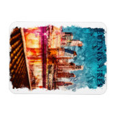 Buenos Aires Argentina Skyline by Night City Uitzi Magneet (Horizontaal)