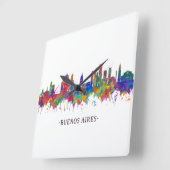Buenos Aires Argentina Skyline Vierkante Klok (Hoek)