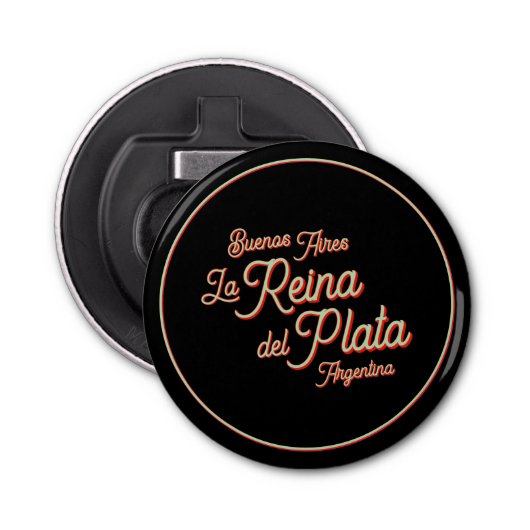 Buenos Aires, Argentina, travel souvenir  Button Flesopener (Voorkant)